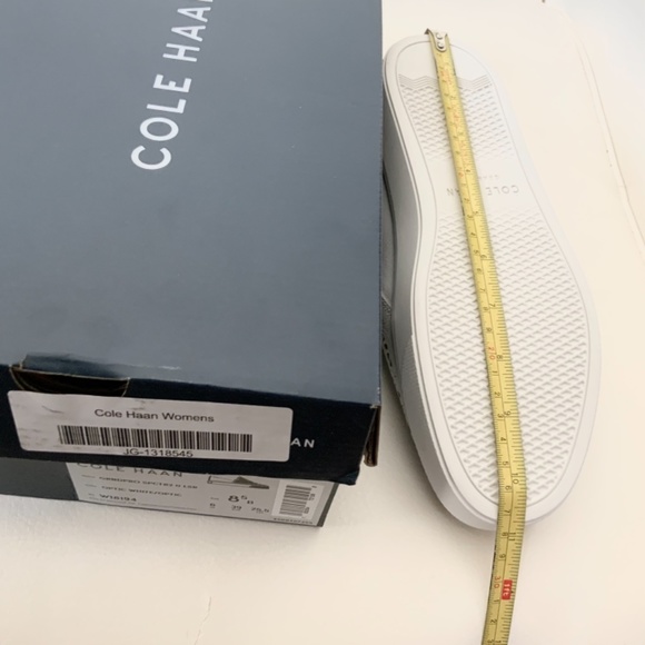 Cole Haan GrandPrø Spectator Laser White Leather Sneaker Low-Top Pull On Flats 9 - Picture 15 of 15